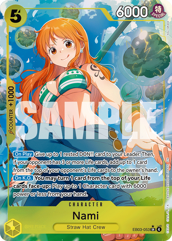 Nami alternate art card from EB-03 Heroines Edition