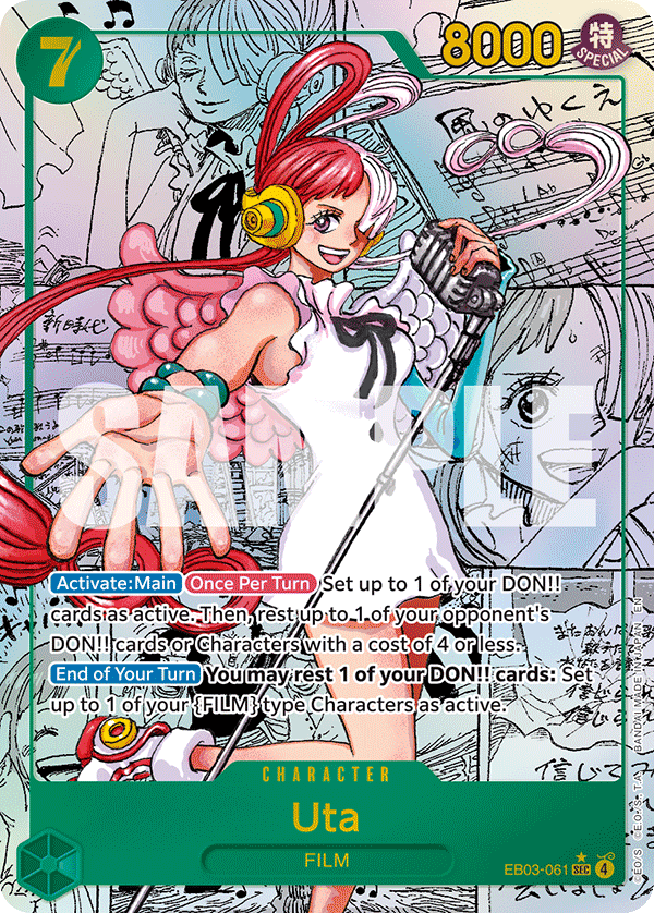 Uta manga rare card from EB-03 Heroines Edition