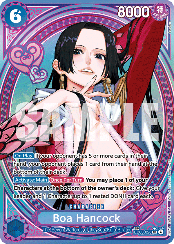 Boa Hancock special rare card from EB-03 Heroines Edition
