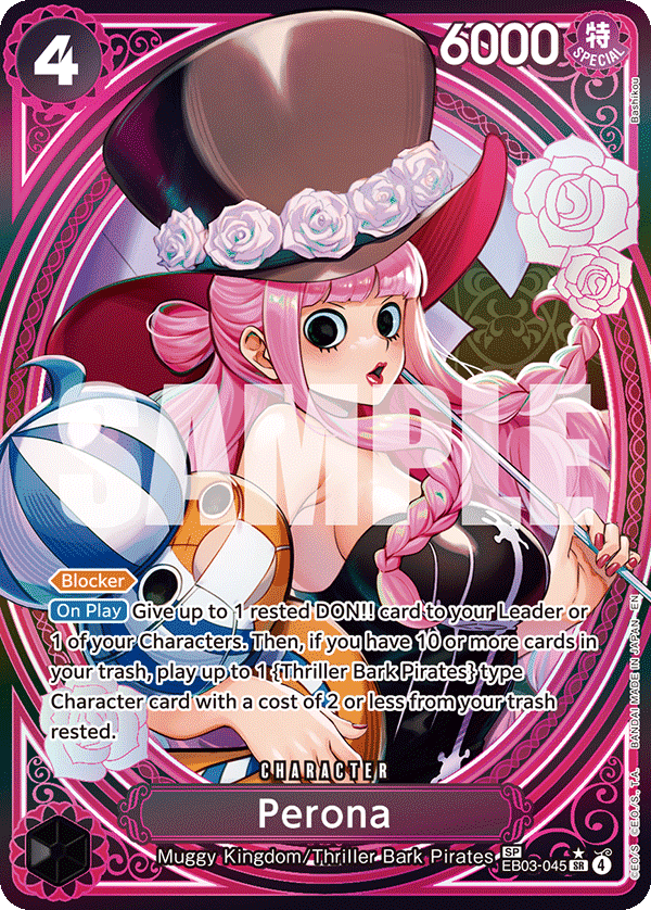 Perona special rare card from EB-03 Heroines Edition