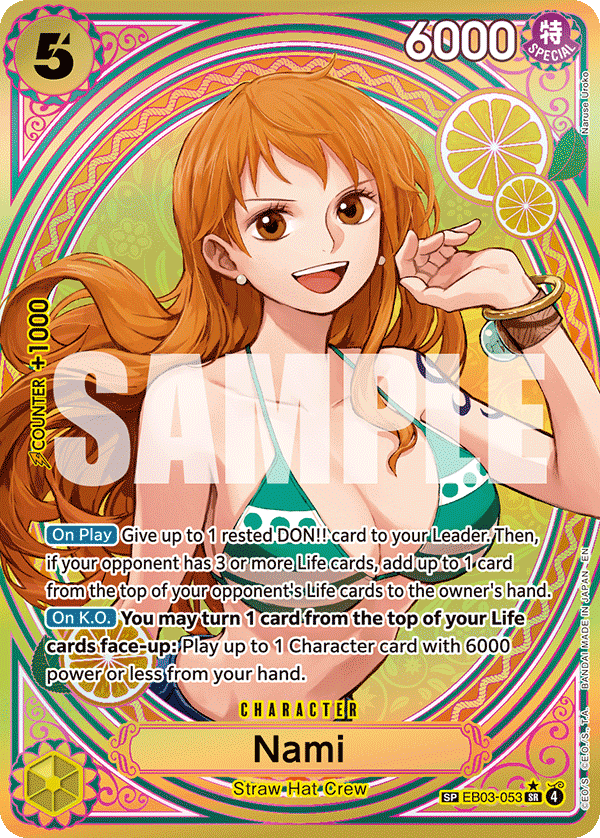 Nami special rare card from EB-03 Heroines Edition