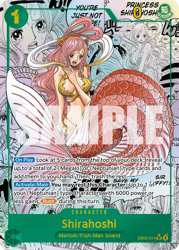 Shirahoshi manga rare card from EB-05 Heroines Edition Vol. 2