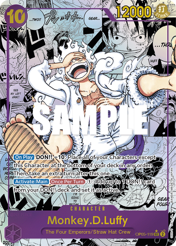 Monkey D Luffy manga rare card from OP-05 Awakening of the New Era