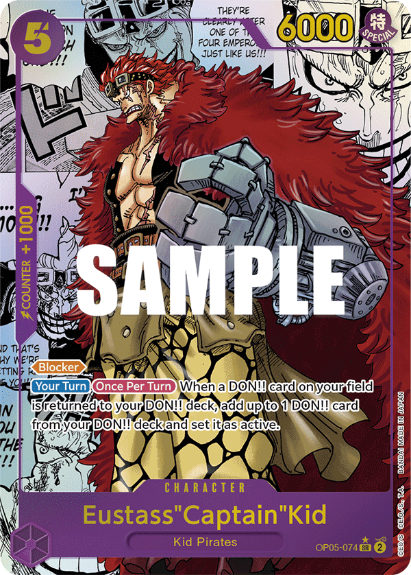Example manga rare One Piece TCG card