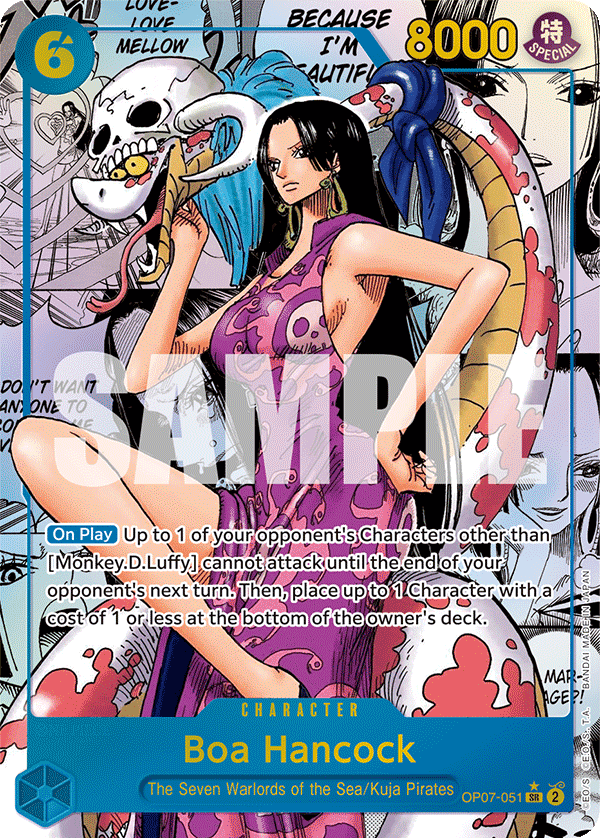 Boa Hancock manga rare card from OP-07 500 Years Into the Future