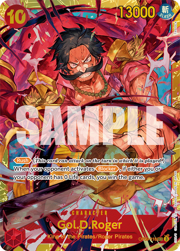 Example secret rare One Piece TCG card