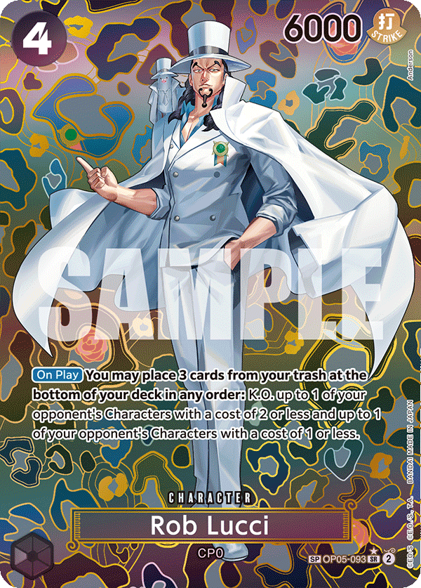 Rob Lucci SP card from OP-09 Emperors in the New World