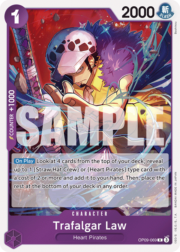 Example rare One Piece TCG card