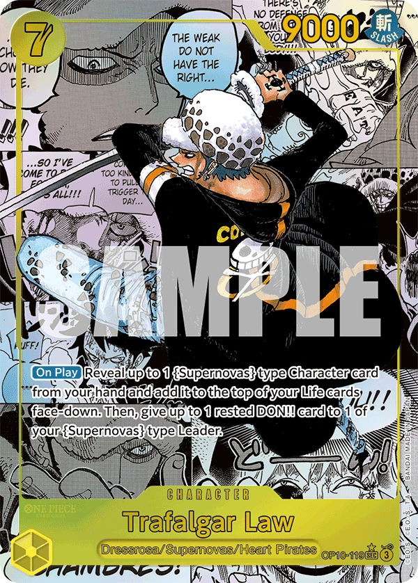 Trafalgar Law manga rare card from OP-10 Royal Blood