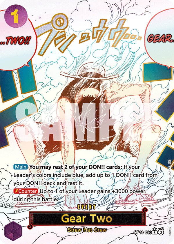 Gear Two manga event card from OP-11 A Fist of Divine Speed