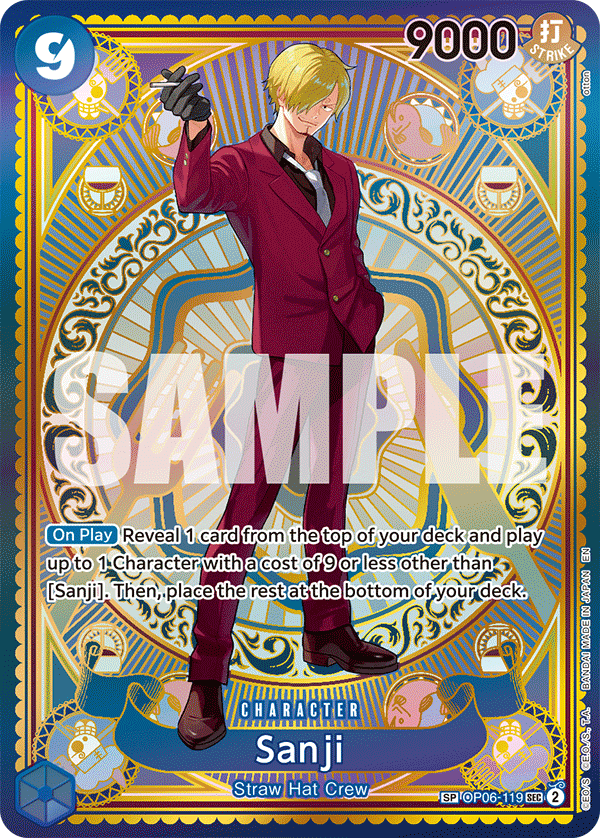 Sanji SP card from OP-11 A Fist of Divine Speed