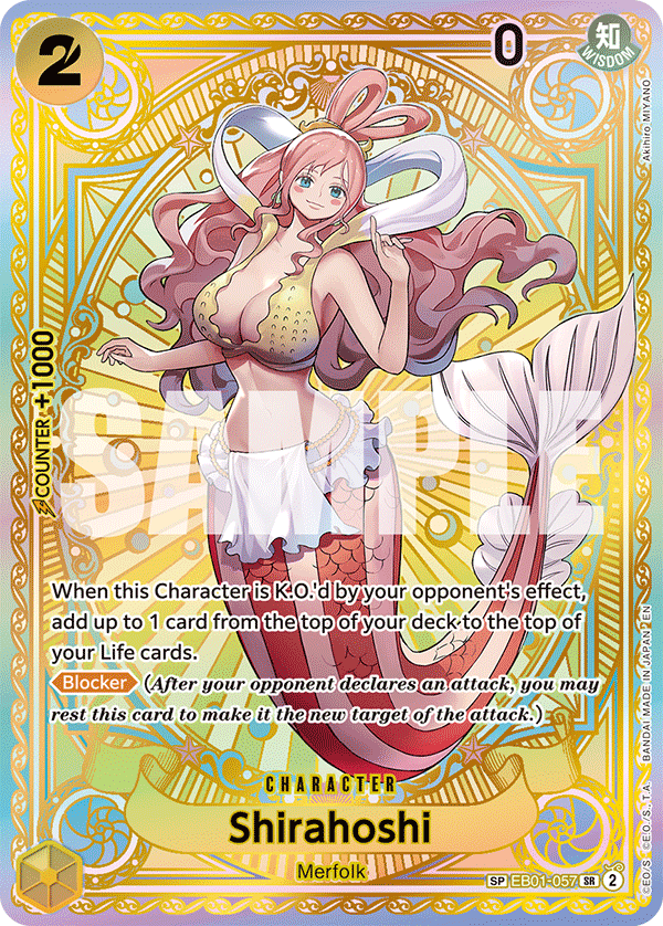 Shirahoshi SP card from OP-11 A Fist of Divine Speed