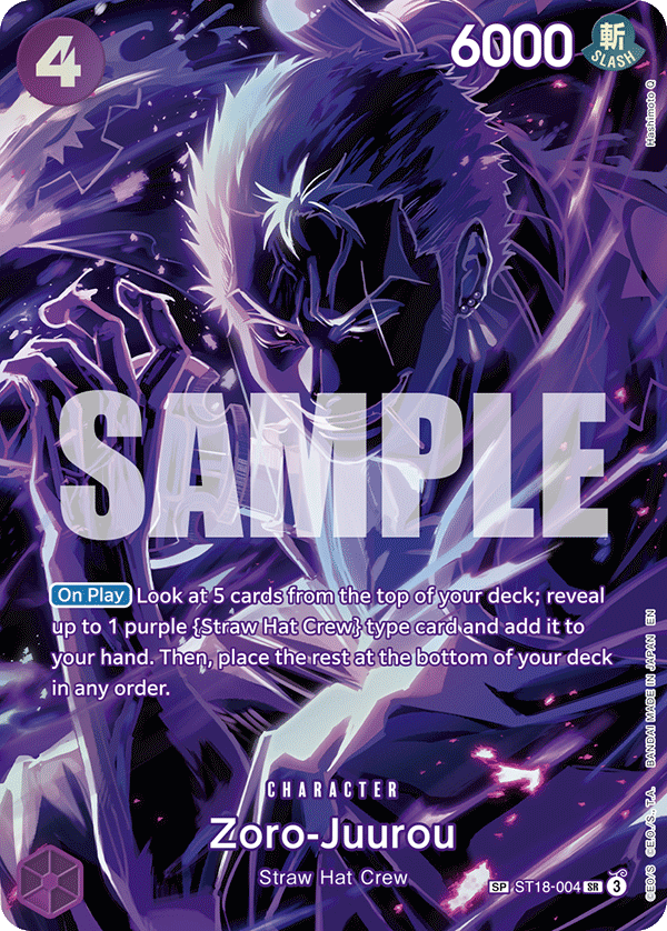Zoro-Juurou SP card from OP-12 Legacy of the Master