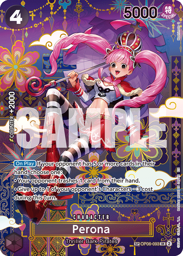 Perona special rare card from OP-14 The Azure Sea's Seven