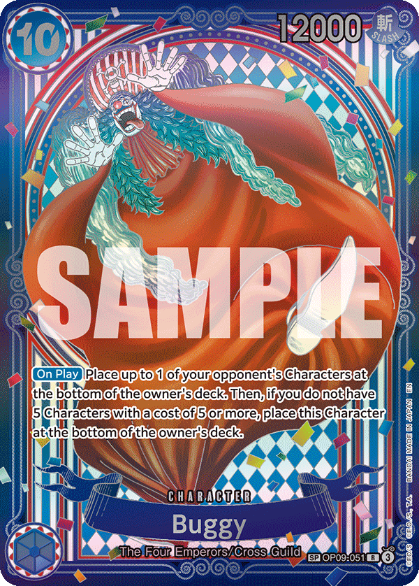Buggy Silver Anniversary card from OP-14 The Azure Sea's Seven