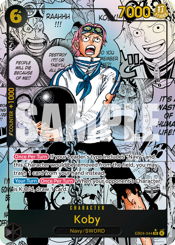 Koby manga rare card associated with the OP-15 release period