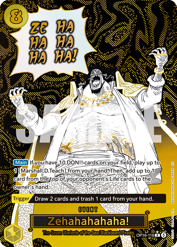 Zehahahaha manga event card from OP-16