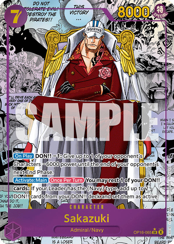 Sakazuki manga rare card from OP-16