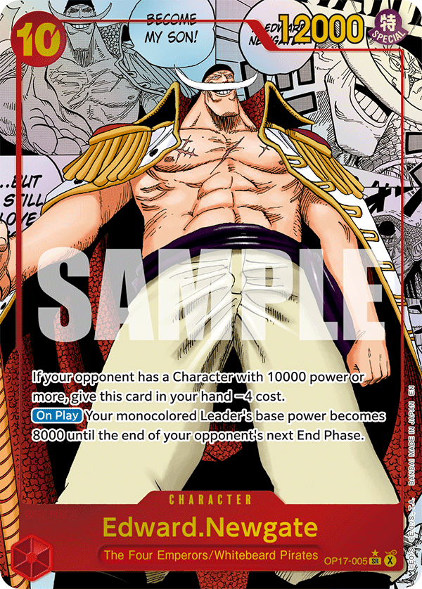 Edward Newgate manga rare card from OP-17